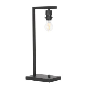 Smart Home eckige E27 Tischleuchten Tischlampe schwarz mit Schalter 14 x 20 x 48 cm 