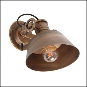 Smart Home schwenkbare runde E27 Wandleuchten Wandlampe bronze ø 19 cm 19 x 20 cm bronze, Direktschalter