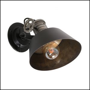 Smart Home schwenkbare runde E27 Wandleuchten Wandlampe schwarz ø 19 cm 19 x 20 cm schwarz