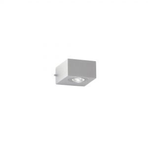 Up- & Downlight LED Wandleuchte für Außen 2-flammige eckige Außenwandlampe silber IP54 8,30 x 5,30 cm silber