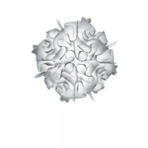 Veli Couture von Slamp in brushed white Ø78cm 3x 8 Watt, 78,00 cm