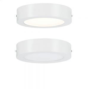 Weiße LED Deckenleuchte rund  Ø 17cm, 11W,  LED Panel mit gleichmäßigem warmweißen , sehr hellem Licht 3000K warmweiß 1x 11 Watt, 17,00 cm