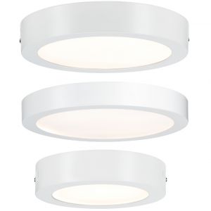Weiße LED Deckenleuchte rund, LED Panel mit gleichmäßigem warmweißen , sehr hellem Licht, D=17cm o. 22,5cm o. 30cm 