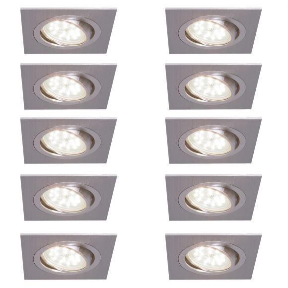 10 Watt LED Decken Leuchte klappbar Lampe Ess Tisch Zimmer Beleuchtung Alu eckig 