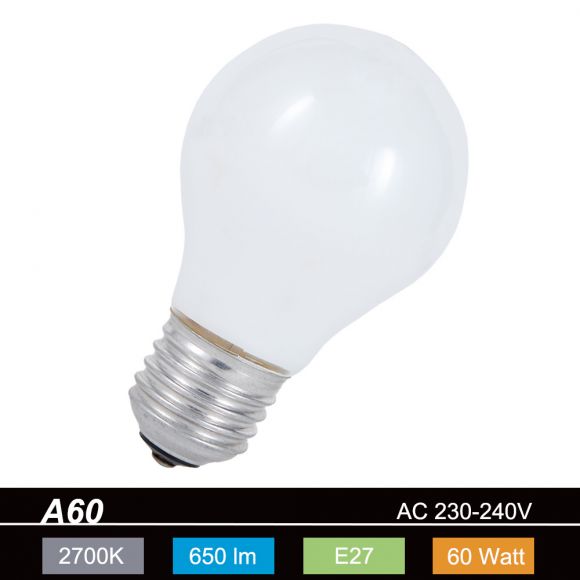 A60  E27 Leuchtmittel opal - 60Watt