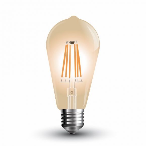A65 Rustika Filament LED E27, amber, 8W