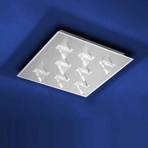 B-Leuchten LED-Deckenleuchte Kristall Chrom