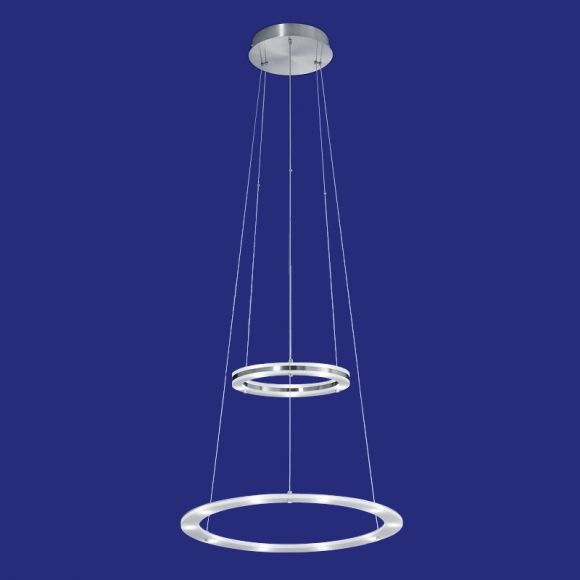 B-Leuchten LED-Pendelleuchte Ø50cm in Nickel-matt