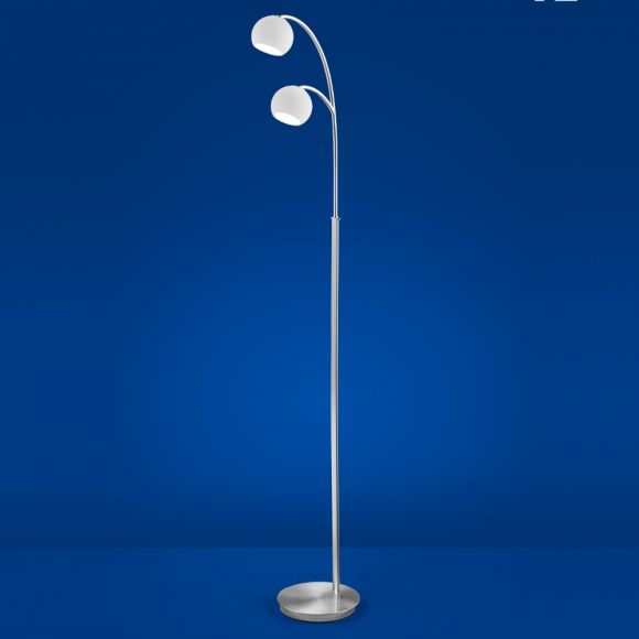 B-Leuchten LED-Stehleuchte Verona Nickel-matt mit Chrom