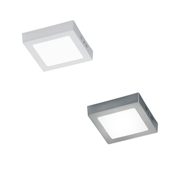 Deckenleuchte LED Panel 11W 3000K warmweiß, 17x17cm - Nickel matt  oder Weiß 