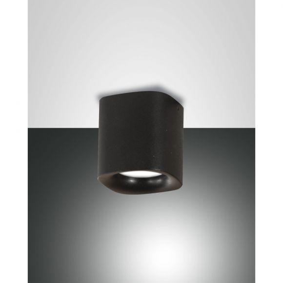 Deckenspot, 1-flammig, H 9,5 cm, GU10 Fassung LED einsetzbar, 2 Farben