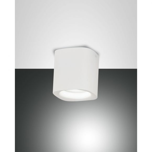 Deckenspot, 1-flammig, H 9,5 cm, GU10 Fassung LED einsetzbar, weiß