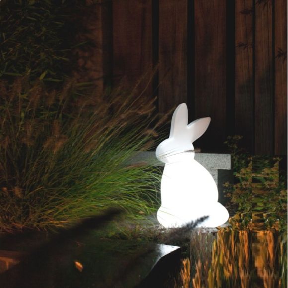 Dekoleuchte Rabbit in weiß