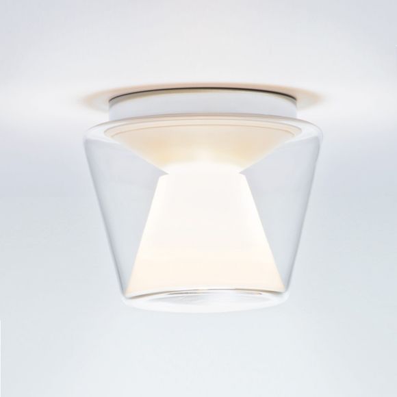 Design-Deckenleuchte Annex Ceiling - Schirm klar Reflektor Glas opal - Medium - Schirm Ø 22cm