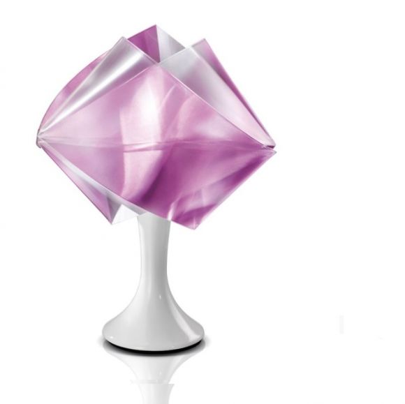 Designer-Tischleuchte Gemmy Prisma Color, Schirm in Lila (Amethyst)
