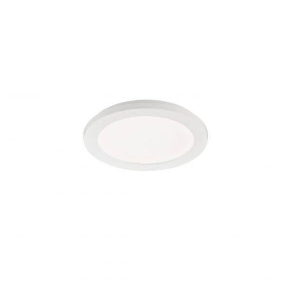dimmbare LED Deckenleuchte runde Badezimmerleuchte Deckenlampe weiß nickel ø 17 cm IP44