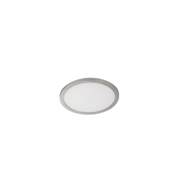 dimmbare LED Deckenleuchte runde Badezimmerleuchte Deckenlampe weiß nickel ø 17 cm IP44