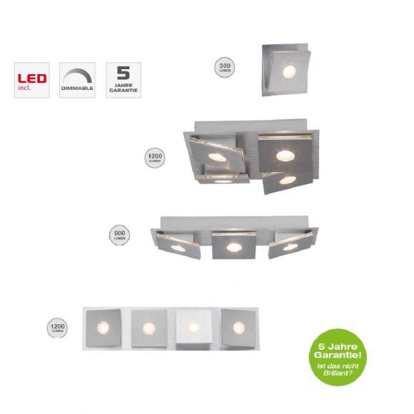 Dimmbare LED-Leuchte aus Metall