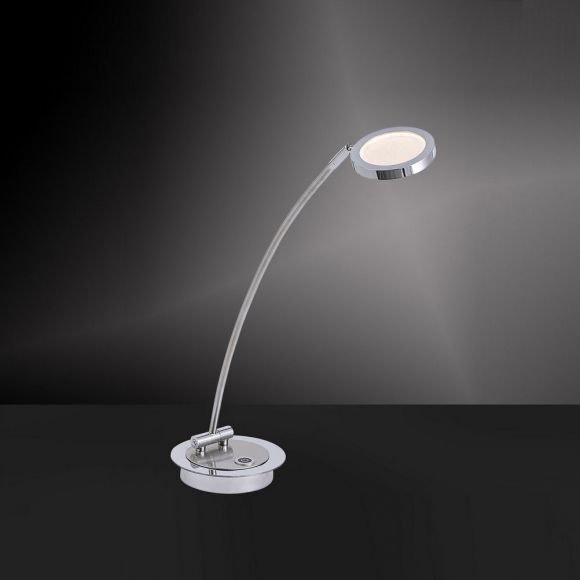 Dimmbare LED-Tischleuchte Stahl / Chrom