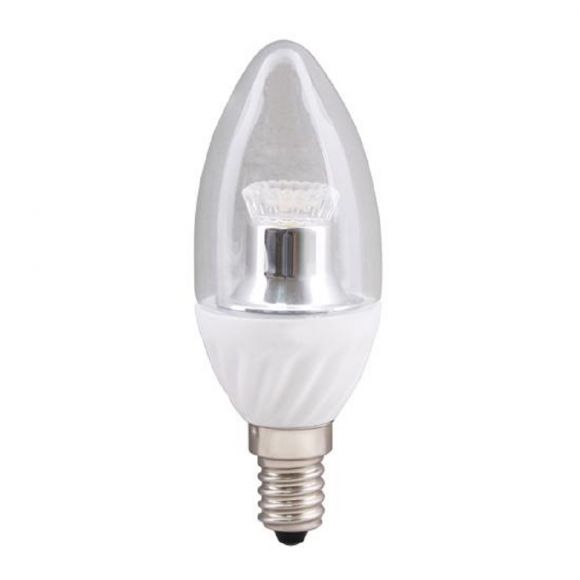 E14 LED Kerzenlampe klar, C35, 4 Watt