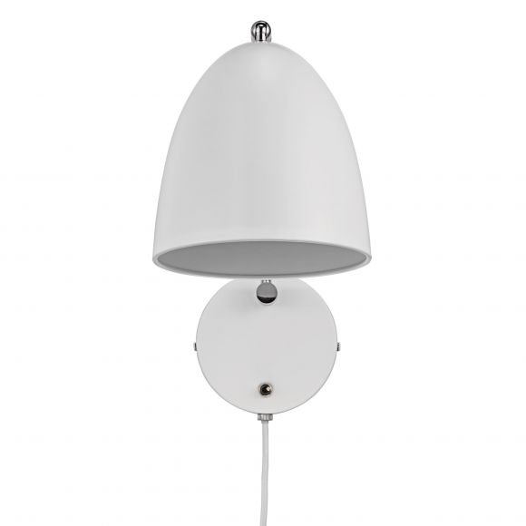 E27 Wandleuchte Wandlampe Weiss mit Schalter ø 16 cm