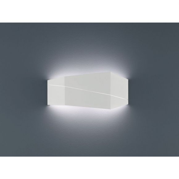 eckige LED Wandleuchte mit Schlitzen, indirektes Licht, weiß, inkl LED 13W