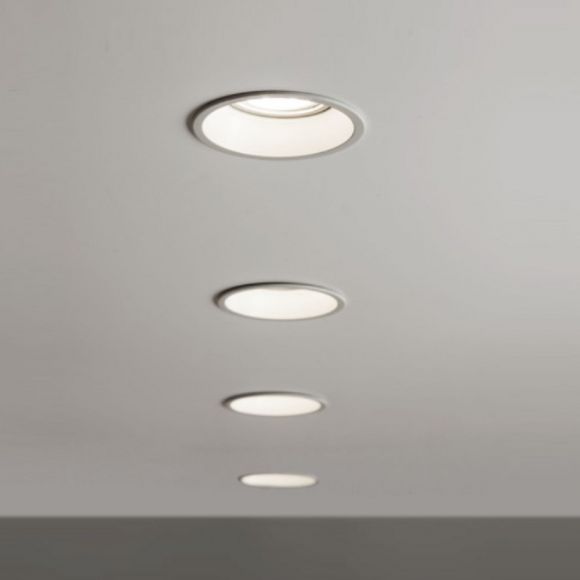 Einbaustrahler, Weiß, rund,  GU10, LED geeignet, D=8,2 cm, modern