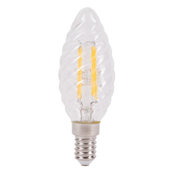Filament LED E14, Twist Candle, 4W, 400Lm, 2700K, 300° 