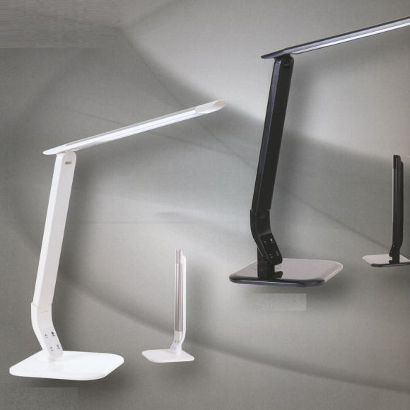 Funktionale LED-Tischleuchte - Zusammenklappbar - Weiß oder Schwarz - Mit Touchdimmer - Inklusive LED 6,3 Watt  400 Lumen