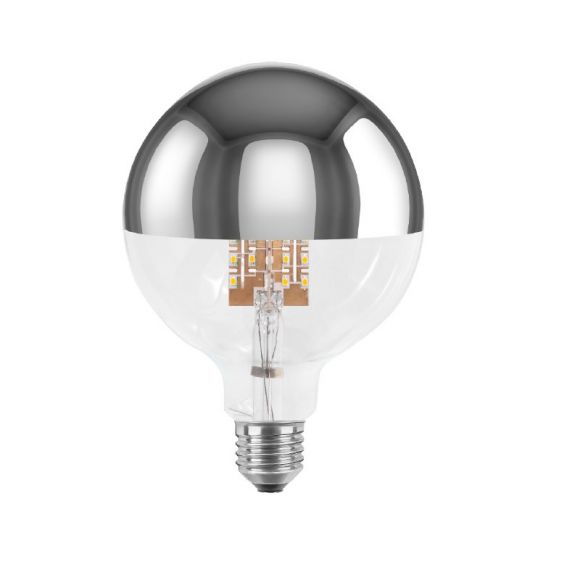 G125 LED,  9 Watt  E27 Spiegelkopf silber, dimmbar