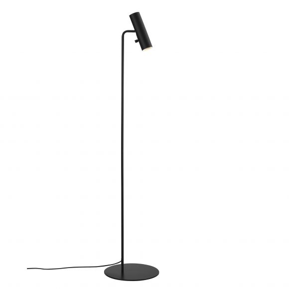 GU10 schwenkbare Stehleuchte skandinavische  Stehlampe Schwarz mit Schalter ø 6 cm