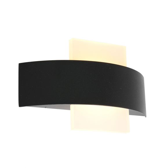 halbrunde LED Wandleuchte Außenwandlampe anthrazit schwarz Außenleuchte IP54  ø 23,5 cm
