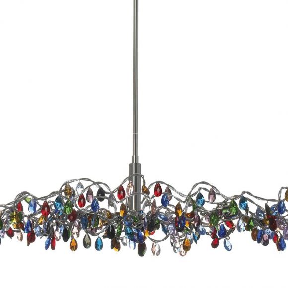 TIARA mit Kristallen in multicolor, 15 flammig, Durchmesser 120cm