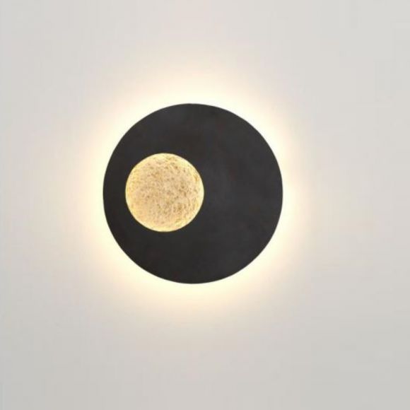 Holländer LED-Leuchte Luna, innen Gold  Ø 80cm