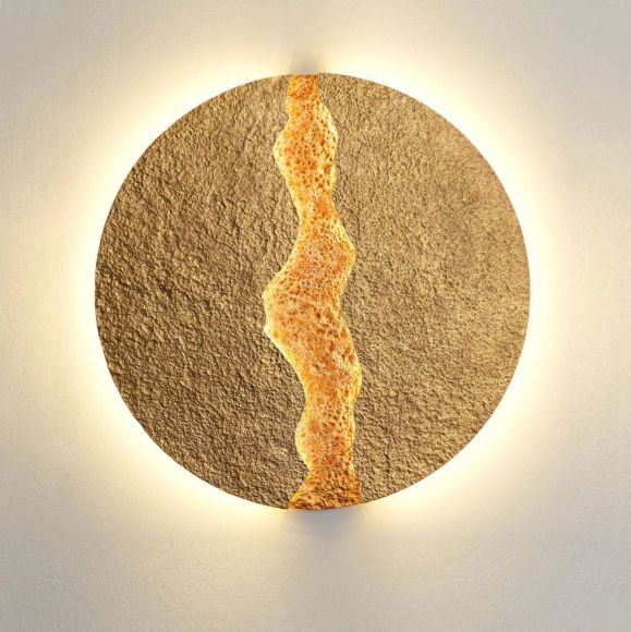 Holländer LED-Wandleuchte Eruption Gold, Ø 80cm