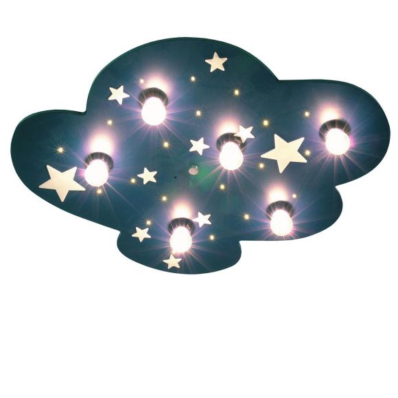 Kinder-Deckenleuchte Wolke - mit fluoreszierenden Sternen