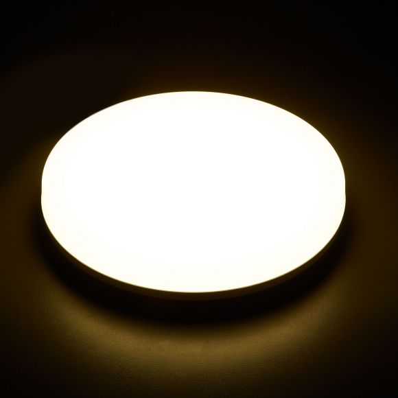 Klassische 24W LED Wand oder Deckenleuchte mit Sensor weiß eckig 33 x 33 cm IP54