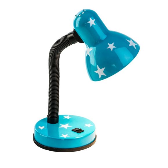 Kleine Tischlampe mit Sternen - Mit Flexarm - Verschiedene Farben - Für Leuchtmittel E14 maximal 40 Watt 