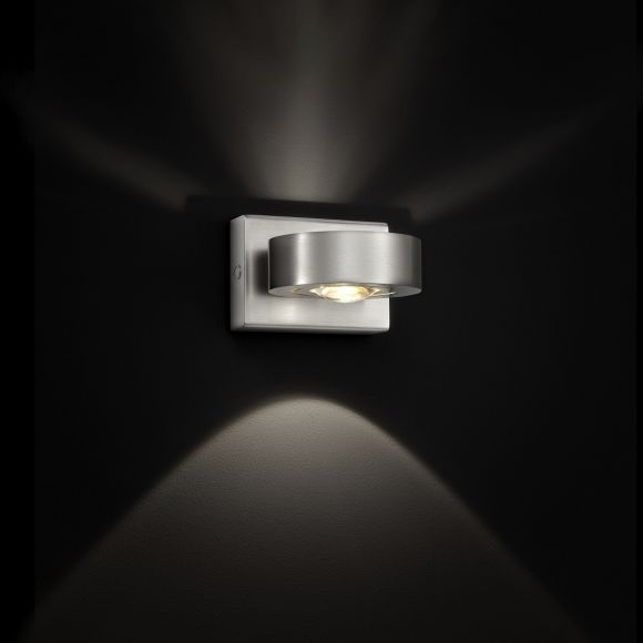 Knapstein indirekte LED-Wandleuchte Lichteffekt, warmweiß, Nickel-matt,