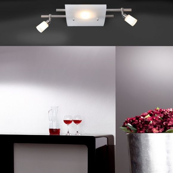 Knapstein LED-Deckenleuchte in 2 Ausführungen, Innenlicht + 2x Deckenstrahler