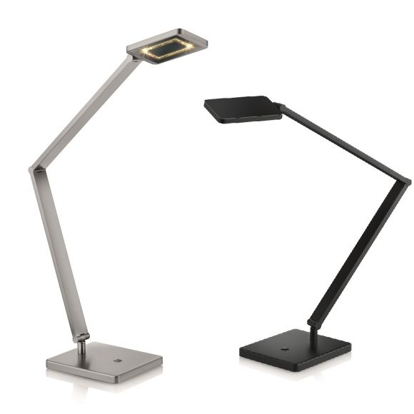 LED-Tischleuchte Schreibtischlampe mit Tastdimmer 1050 Lumen hell, in Chrom
