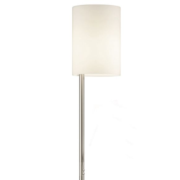 Moderne LED-Stehleuchte Opalglas-Schirm, dimmbar - Messing matt