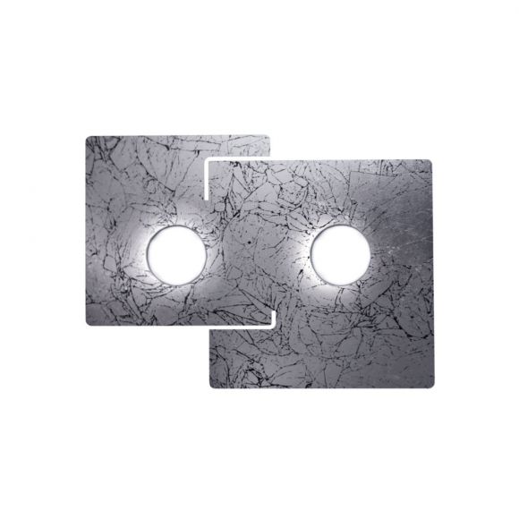 Kolarz® LED-Deckenleuchte Square 2-flammig in Vintage Silver