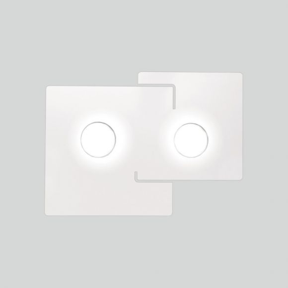 Kolarz® LED-Deckenleuchte Square 2-flammig in weiß