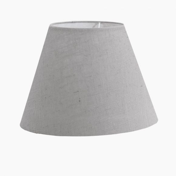 Lampenschirm aus Leinen in Grau - Höhe 14,5 cm - Durchmesser 20,5 cm