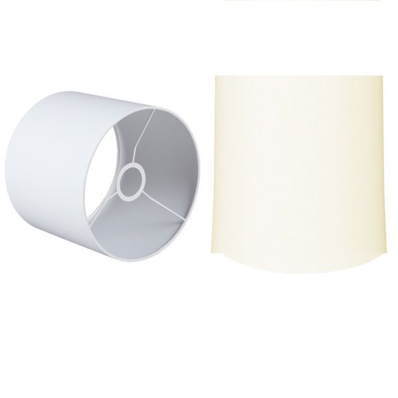 Lampenschirm E27 Fassung creme oder weiß Ø 22cm