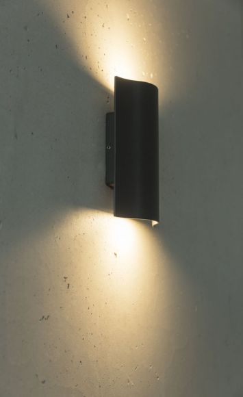 LED Up & Downlight Außenwandleuchte aus Aluminium Anthrazit / schwarz, 11 W, IP54 für den Außenbereich