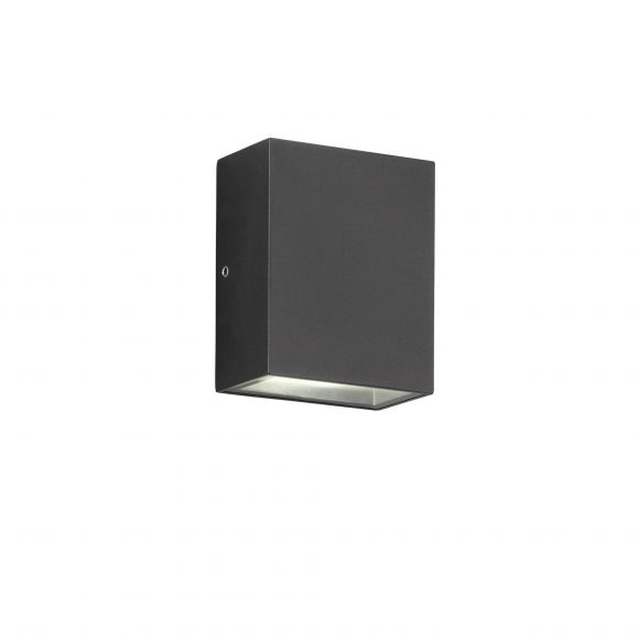 LED Up and Downlight Wandleuchte Gartenleuchte IP54 7 x 8,8 cm in schwarz oder silber