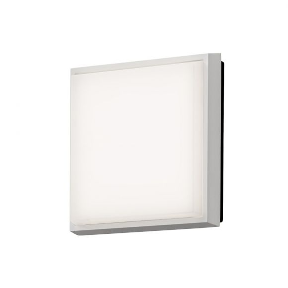 LED Außenleuchte, quadratisch, Wand- o. Deckenmontage, warmweiß 