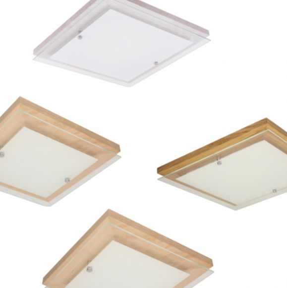 LED Deckenleuchte aus Holz inklusive switch-dimm 2,4-14Watt LED 